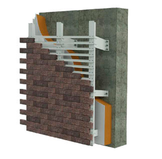 Навесной вентилируемый фасад для облицовки клинкерной плиткой
